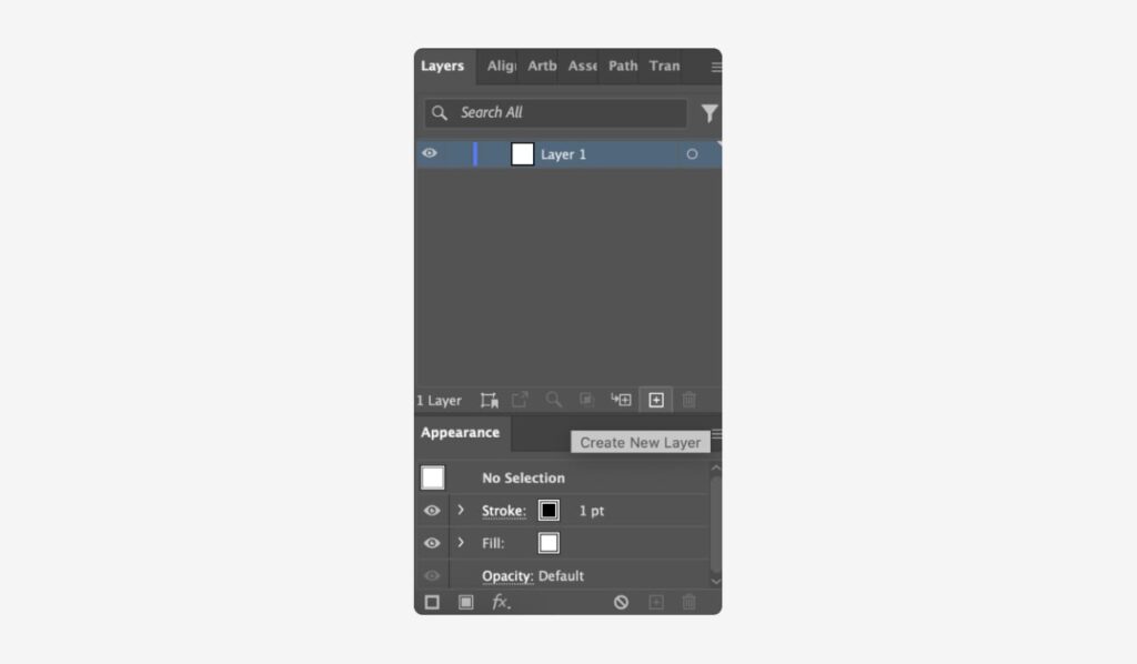 Adobe Illustrator layers panel.
